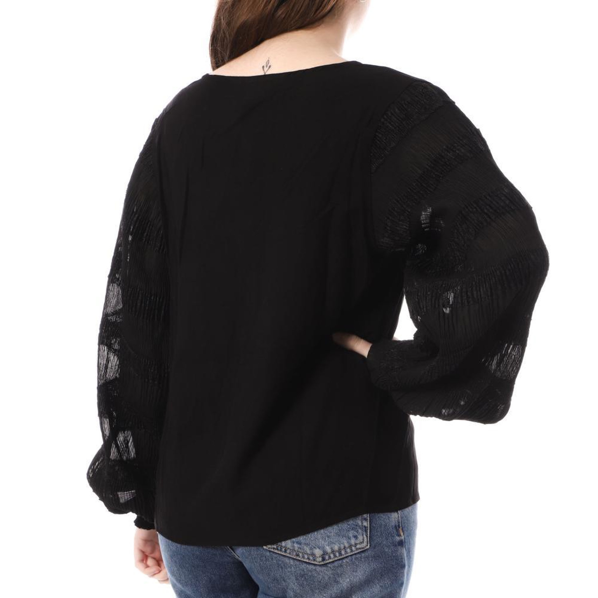 Voir la diapositive 2 : Vila Blouse Noire Femme Vila Elma
