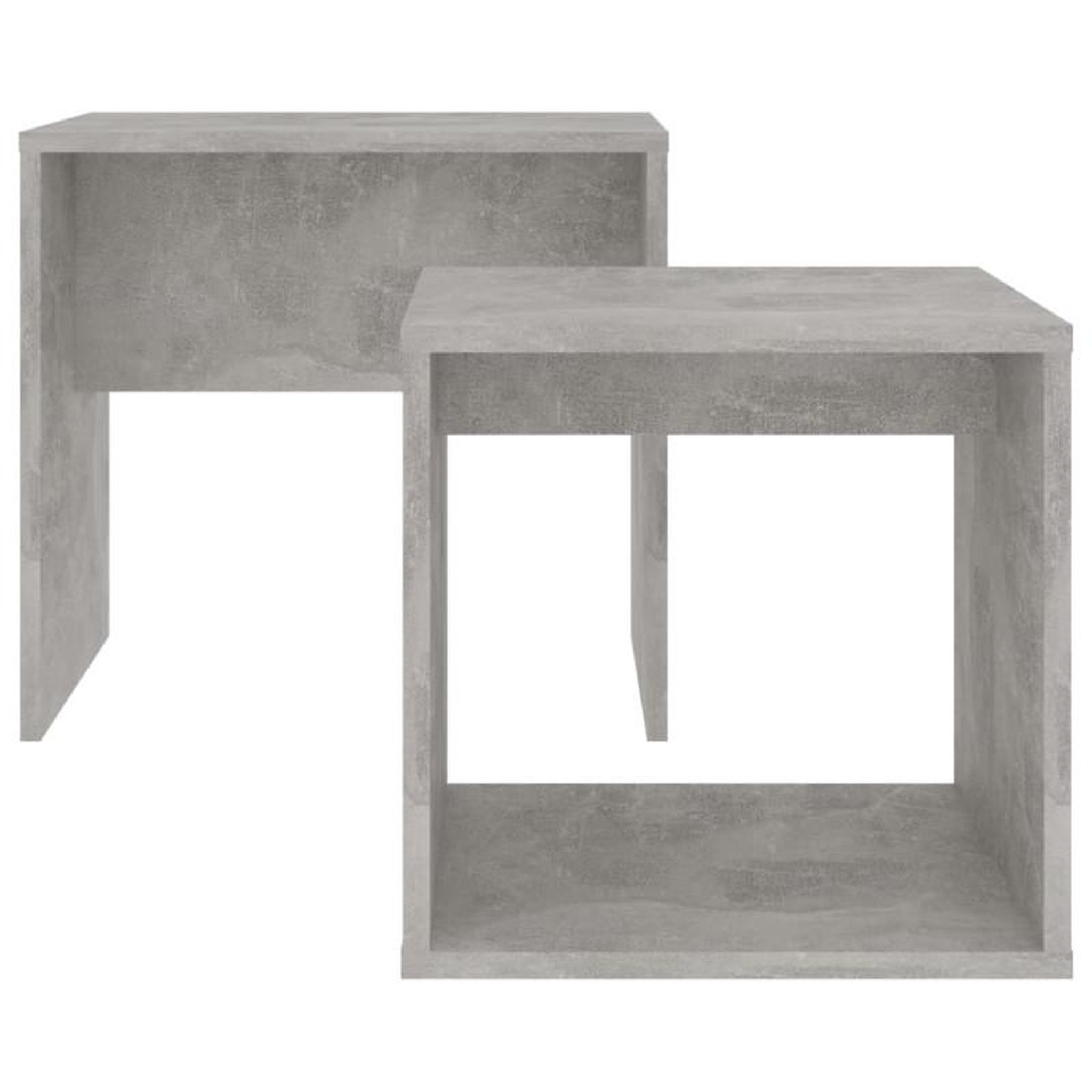 Voir la diapositive 4 : VIDAXL Ensemble de table basse Gris béton 48x30x45 cm Bois ingénierie