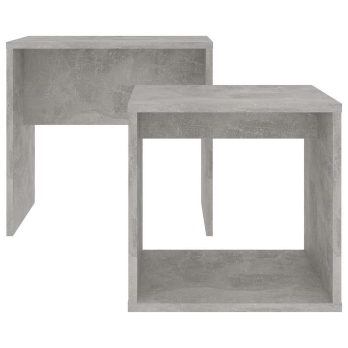 VIDAXL Ensemble de table basse Gris béton 48x30x45 cm Bois ingénierie