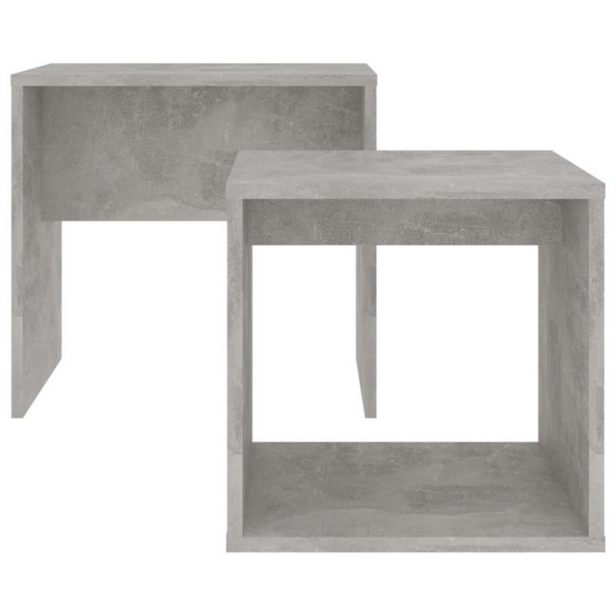 VIDAXL Ensemble de table basse Gris béton 48x30x45 cm Bois ingénierie