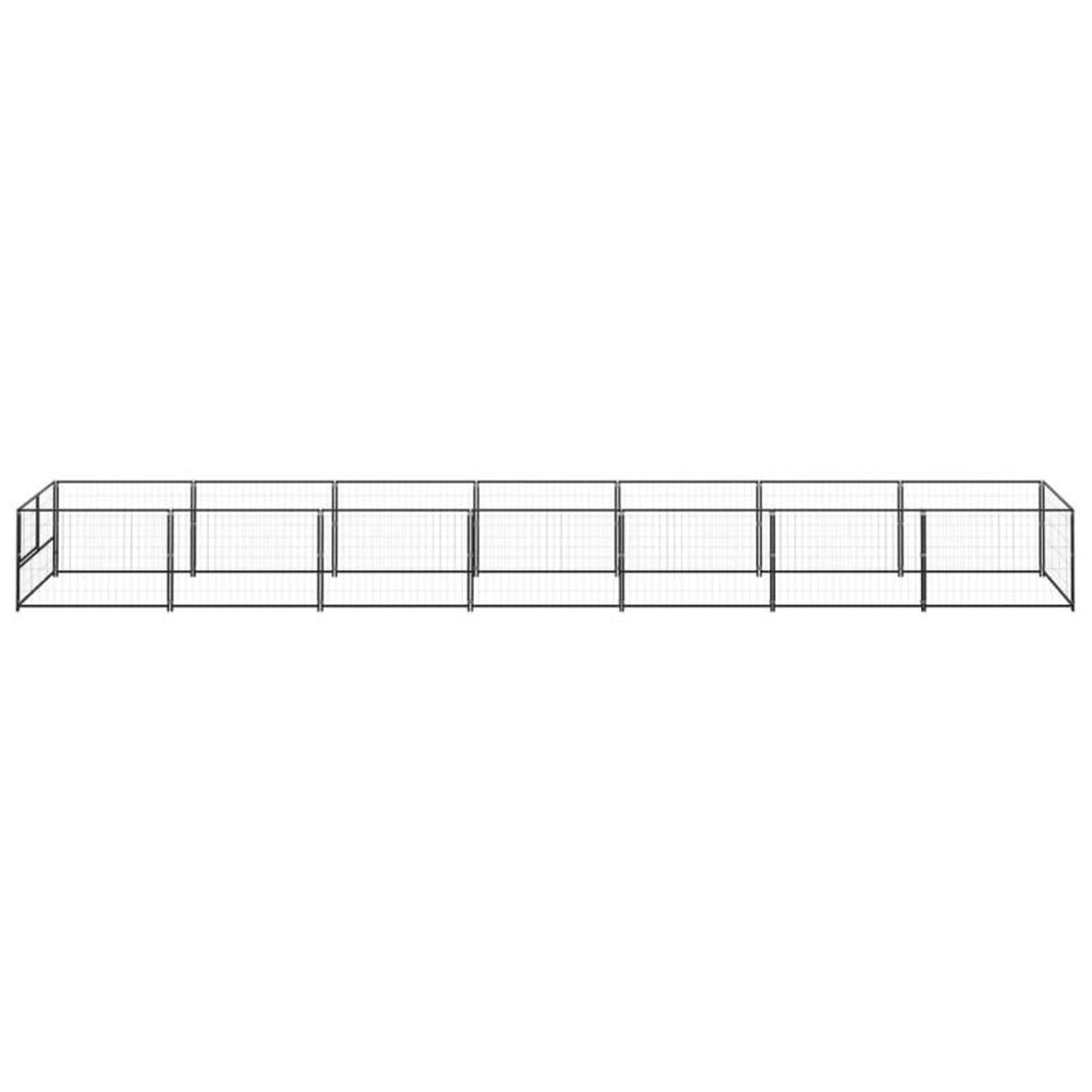 Voir la diapositive 2 : VIDAXL Chenil Noir 7 m² Acier