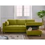 Voir la diapositive 4 : LISA DESIGN Anna - canapé d'angle droit - 4 places - convertible avec coffre - en velours