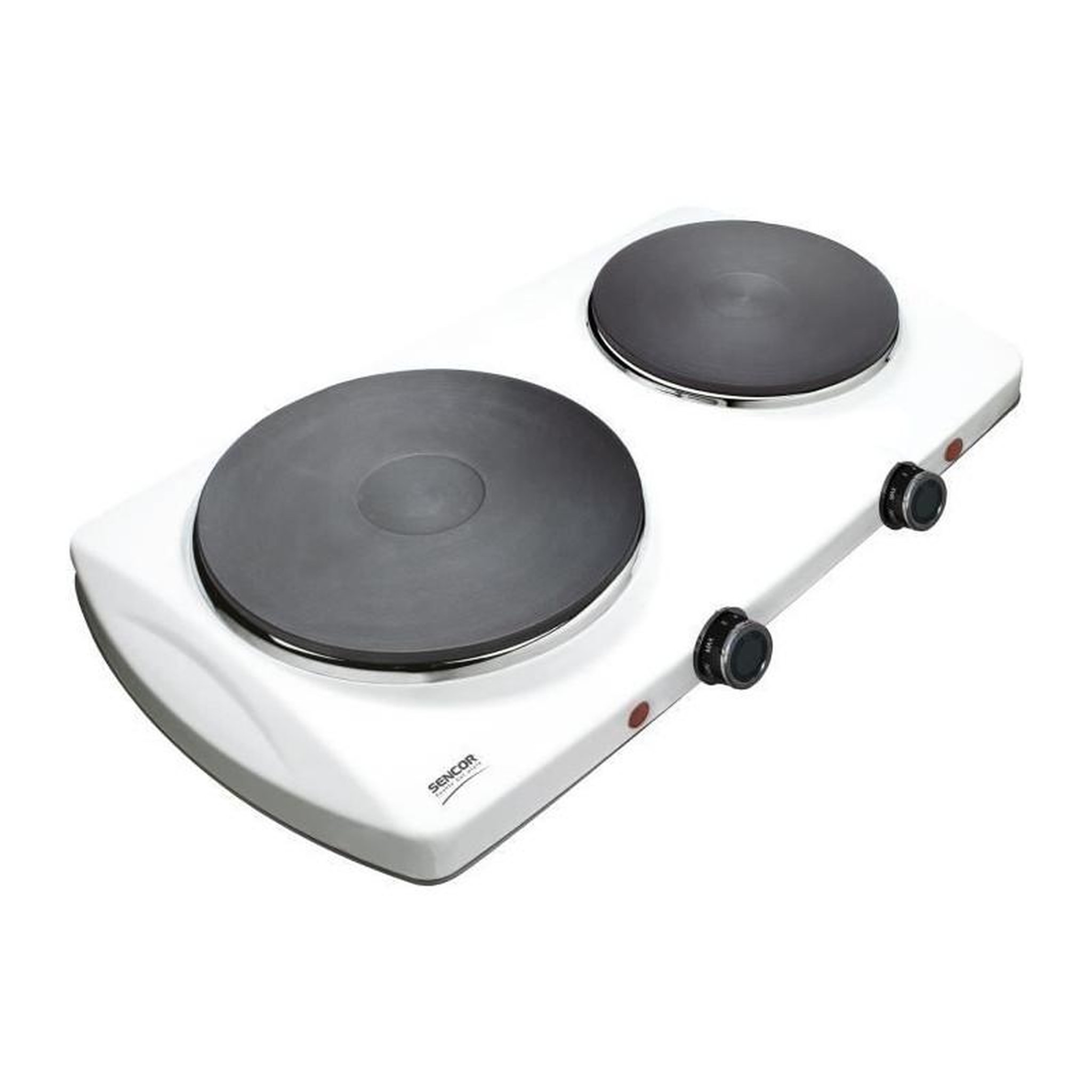 Voir la diapositive 2 : SENCO Plaque de cuisson électrique - SENCOR - SCP 2253WH-EUE4 - 2500 W - 2 foyers - Blanc