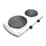Voir la diapositive 2 : SENCO Plaque de cuisson électrique - SENCOR - SCP 2253WH-EUE4 - 2500 W - 2 foyers - Blanc