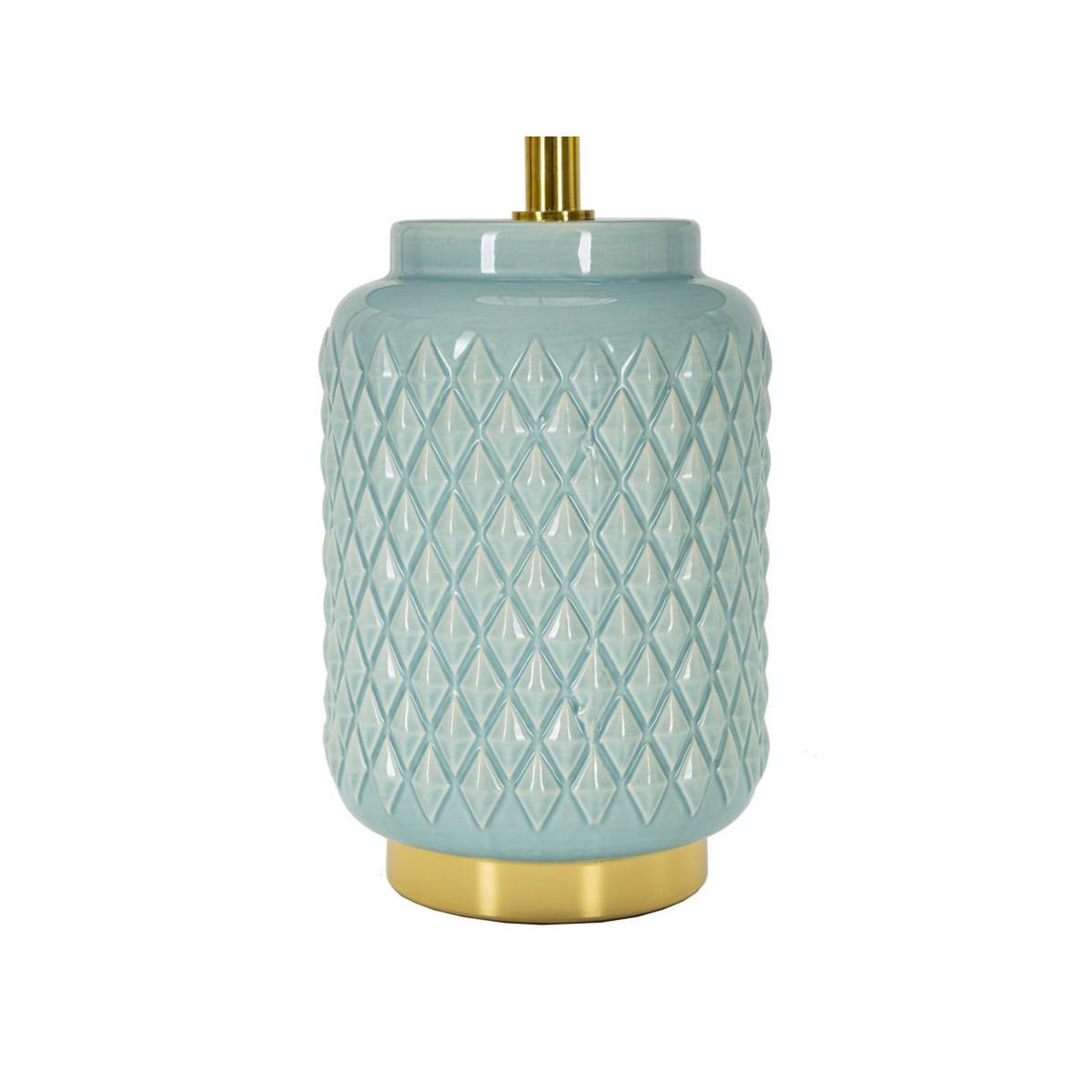 Voir la diapositive 2 : Paris Prix Lampe à poser en céramique  square  44cm turquoise