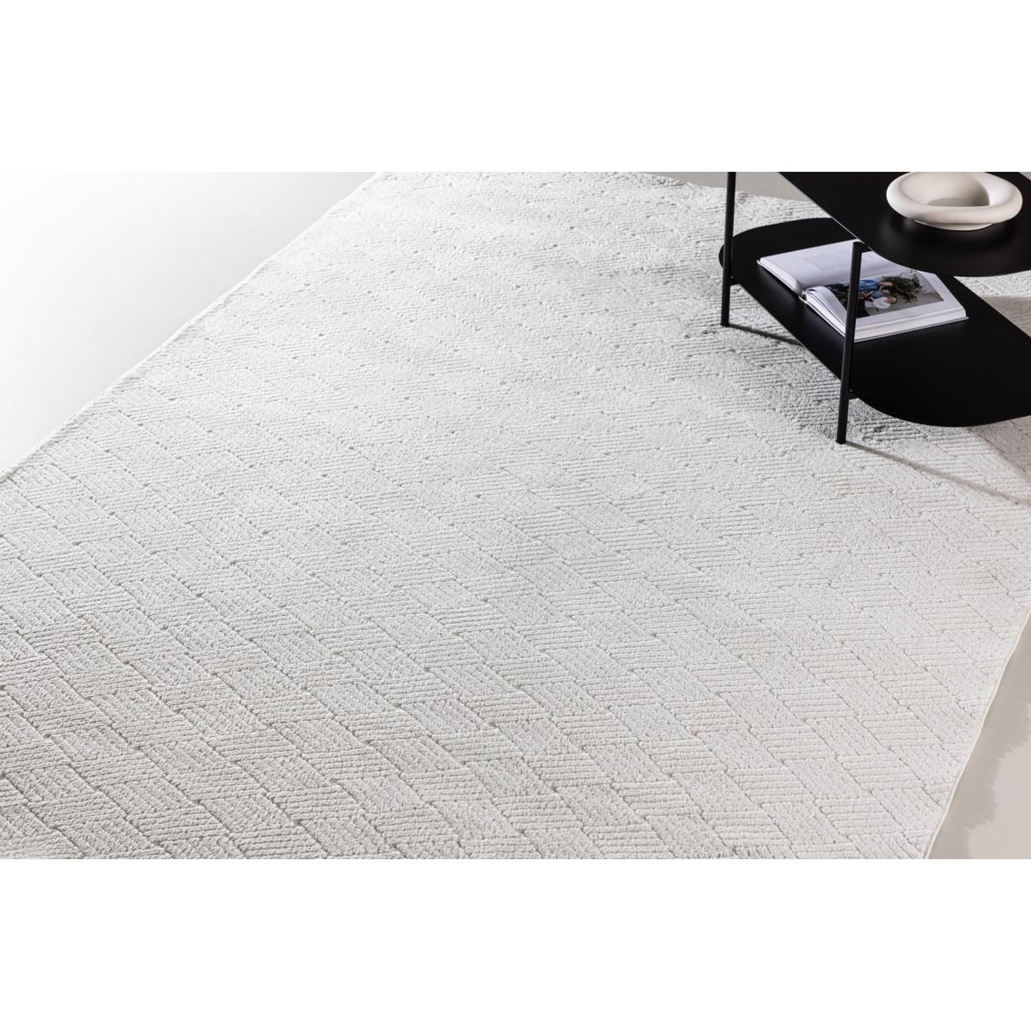 Voir la diapositive 4 : Paris Prix Tapis déco  todd  160x230cm blanc