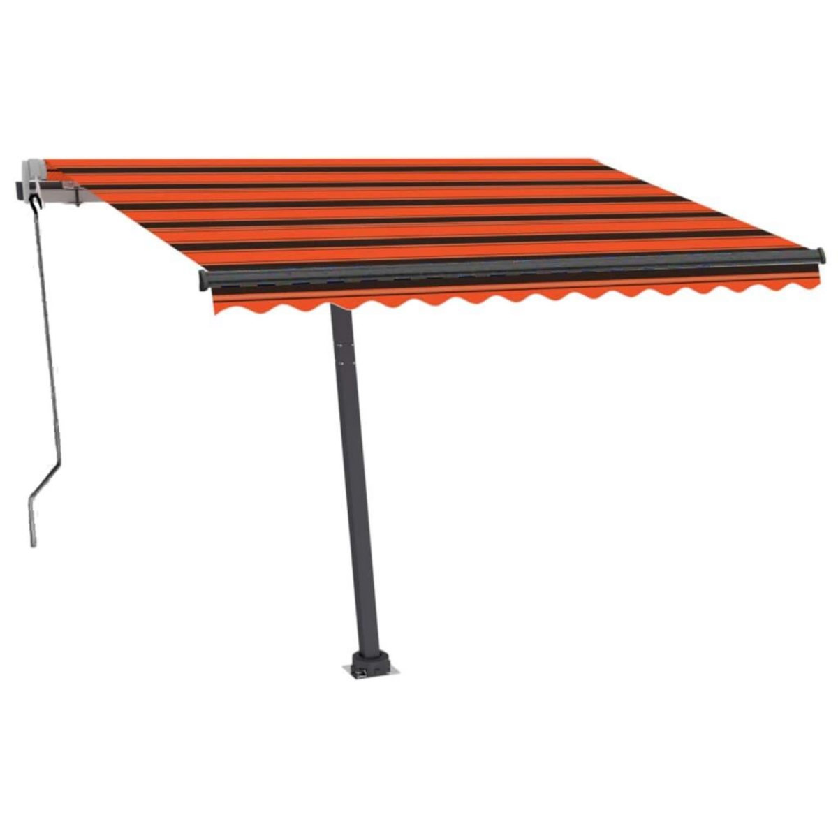 VIDAXL Auvent automatique capteur de vent/LED 300x250 cm Orange/marron
