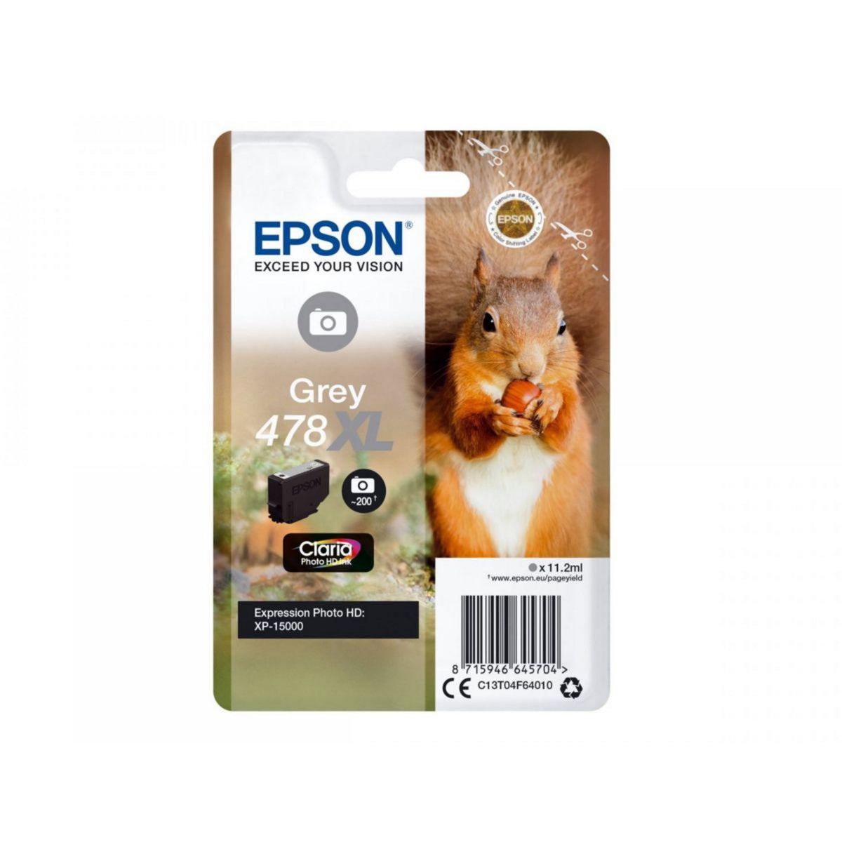 Epson Cartouche d'encre Originale 478 XL Grise Haute Capacité Série Écureuil - C13T47974010