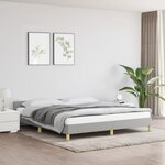 VIDAXL Cadre de lit avec tete de lit Gris clair 180x200 cm