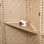 Voir la diapositive 4 : HOMCOM Paravent séparateur de pièce 4 panneaux pliables dim. 160L x 170H cm - 2 étagères - bois fibre papier naturel