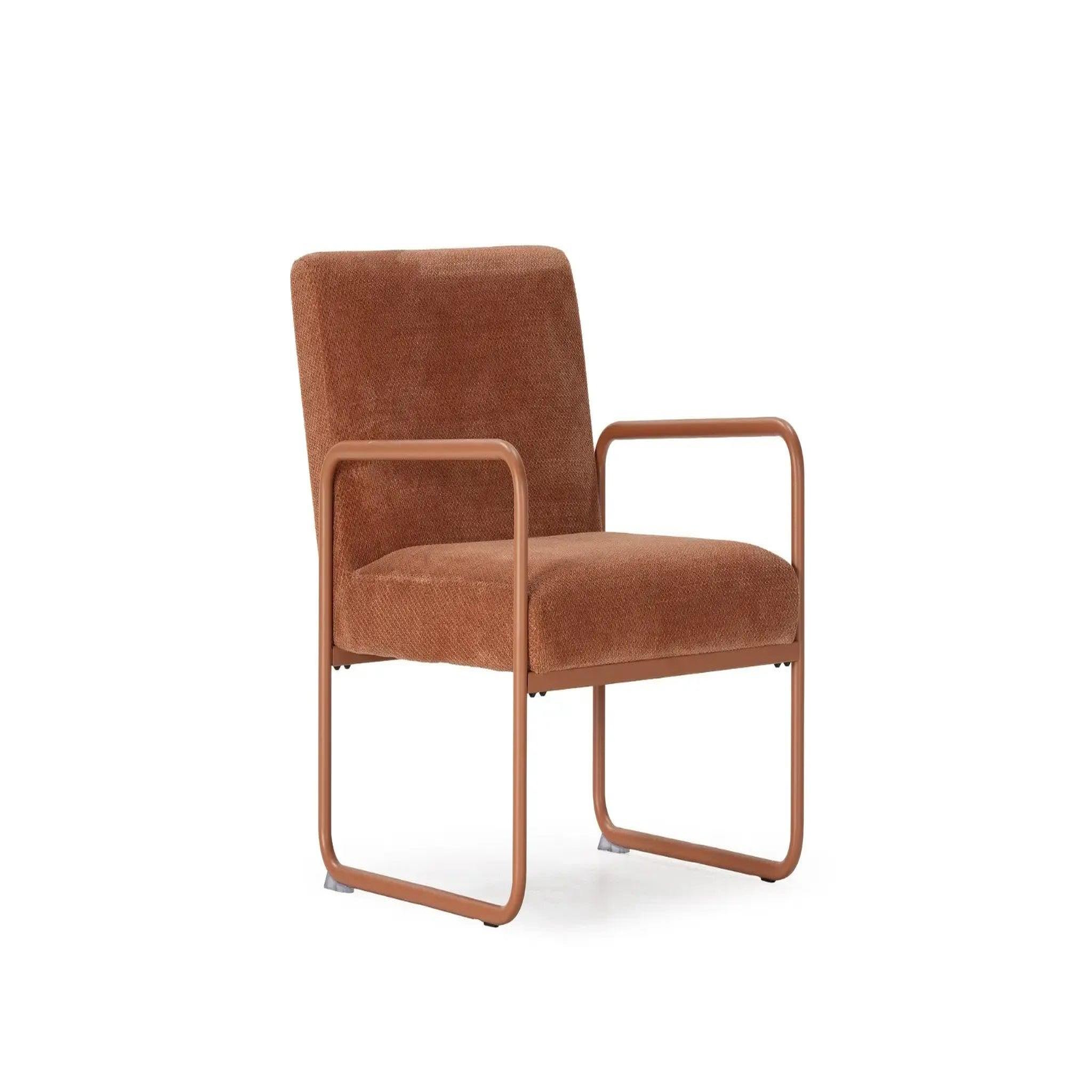 CASANOVA PARIS Orio - chaise pieds en métal. Coloris disponibles : Vert, Orange, Beige