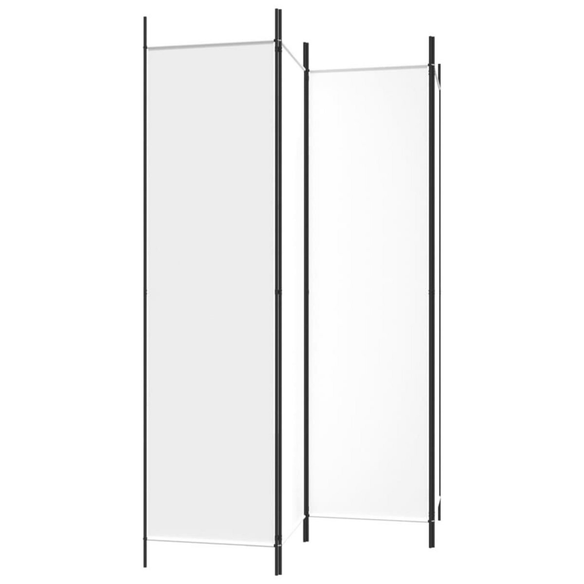 VIDAXL Cloison de separation 4 panneaux Blanc 200x200 cm Tissu