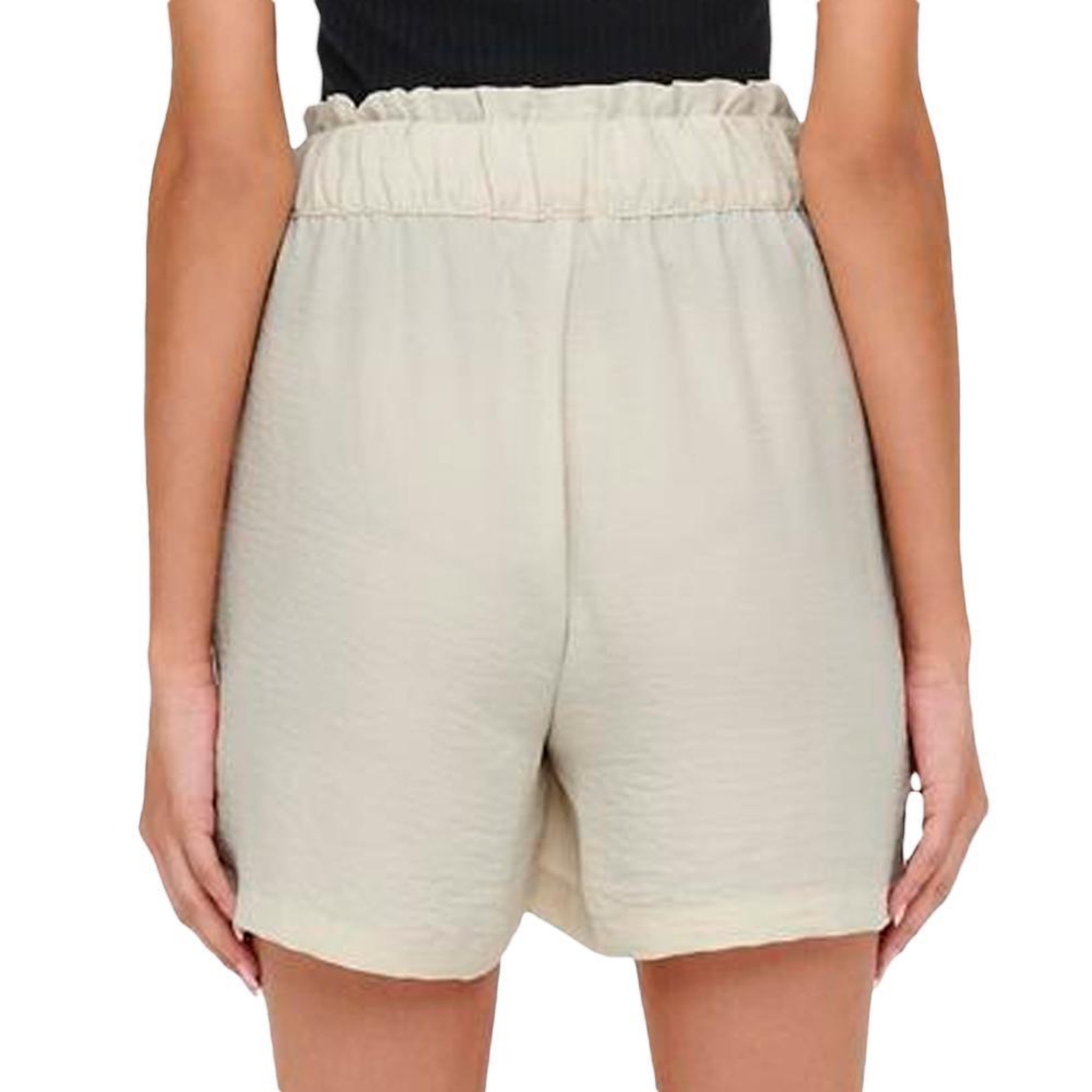 Voir la diapositive 2 : JACQUELINE DE YONG Short Beige Femme JDY Paperbag