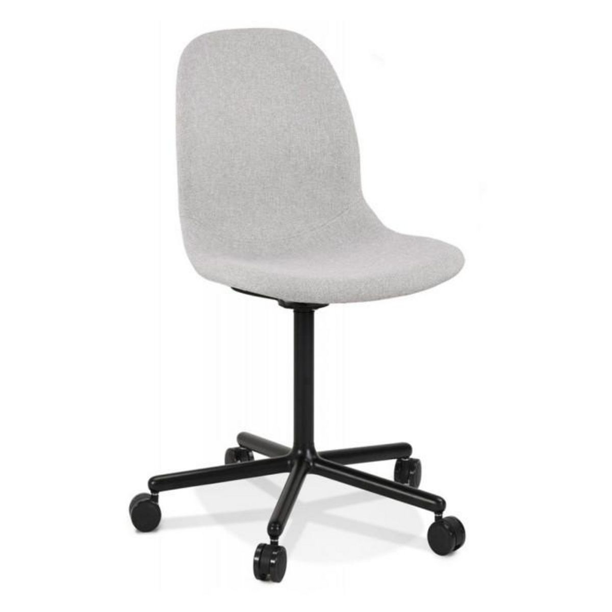 Paris Prix Chaise de Bureau en Tissu  Brandy  81cm Gris Clair