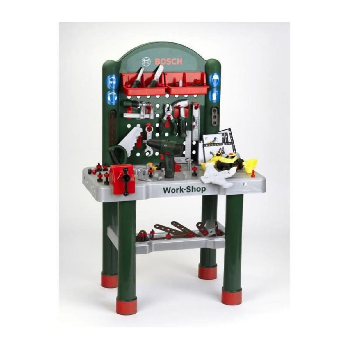 Klein KLEIN - Jouet Etabli Bosch Workshop avec visseuse mecanique et vehicule a monter - 3 ans et +