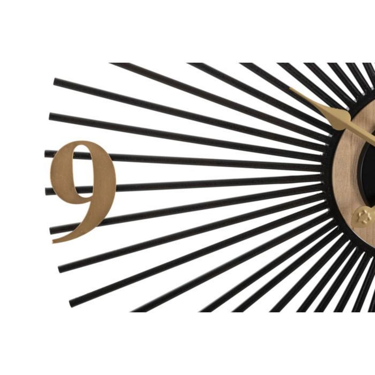 Paris Prix Horloge Murale Design  Wordy  60cm Naturel & Noir