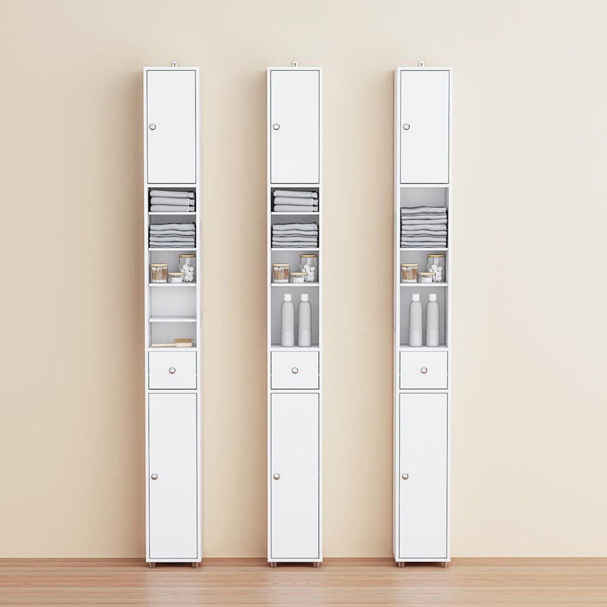 SOBUY SoBuy - Colonne De Salle De Bain à un tiroir - Fonctionnel - BZR34-II