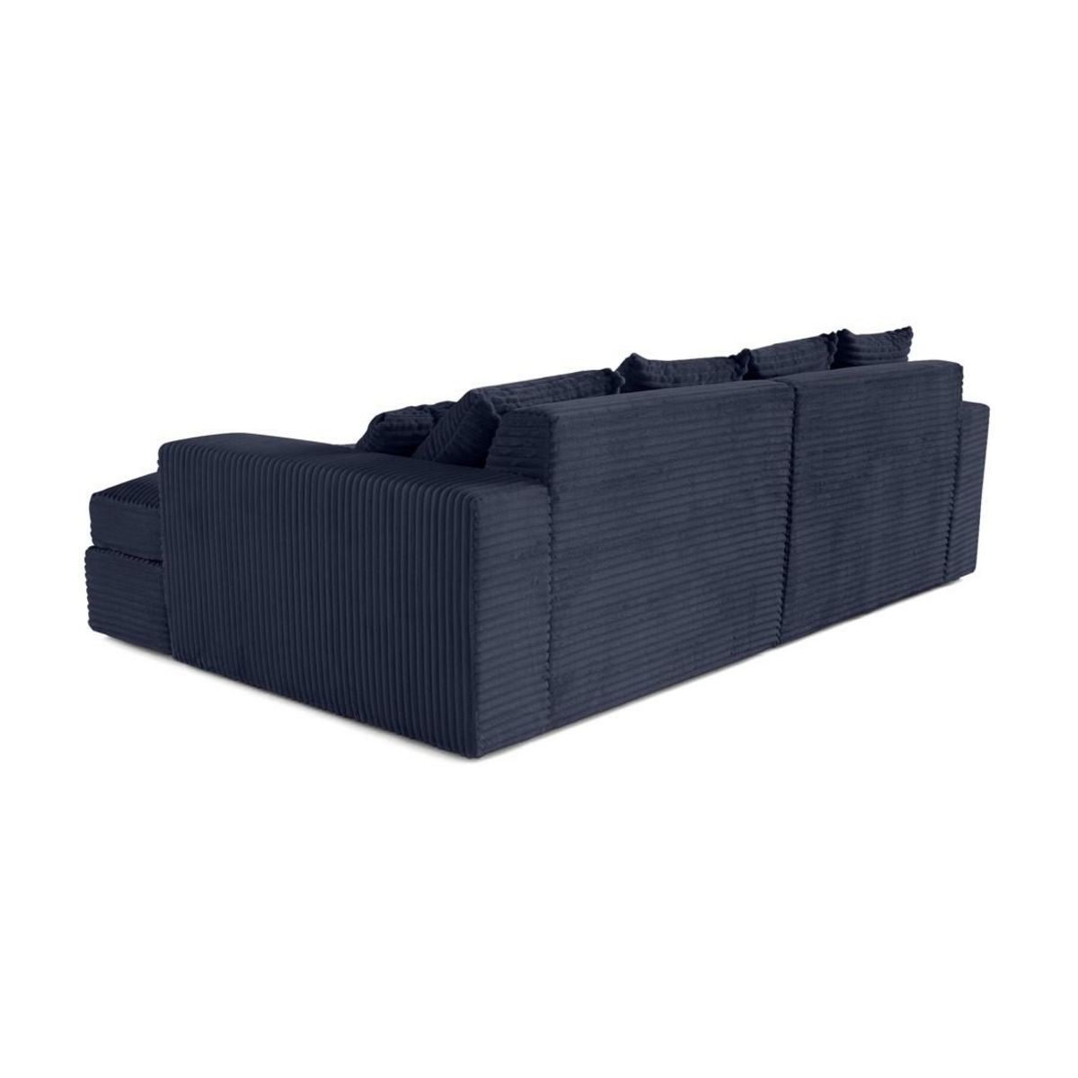 LISA DESIGN Collins - canapé droit 4 places avec double méridienne - assise profonde - velours côtelé grosses côtes