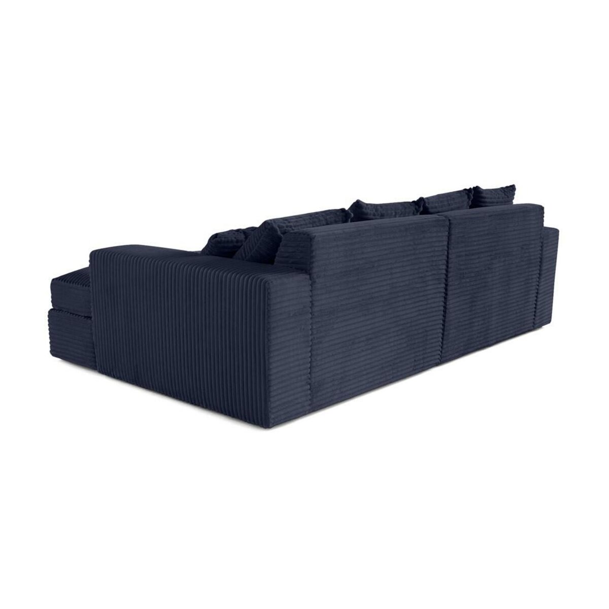 LISA DESIGN Collins - canapé droit 4 places avec double méridienne - assise profonde - velours côtelé grosses côtes