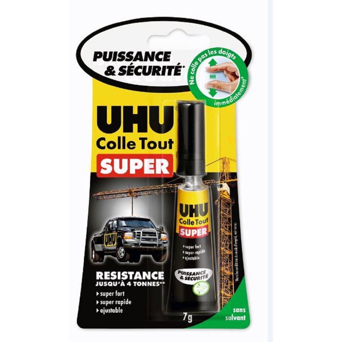 UHU Tube de colle sans solvant Strong And Safe 7g colle tout super