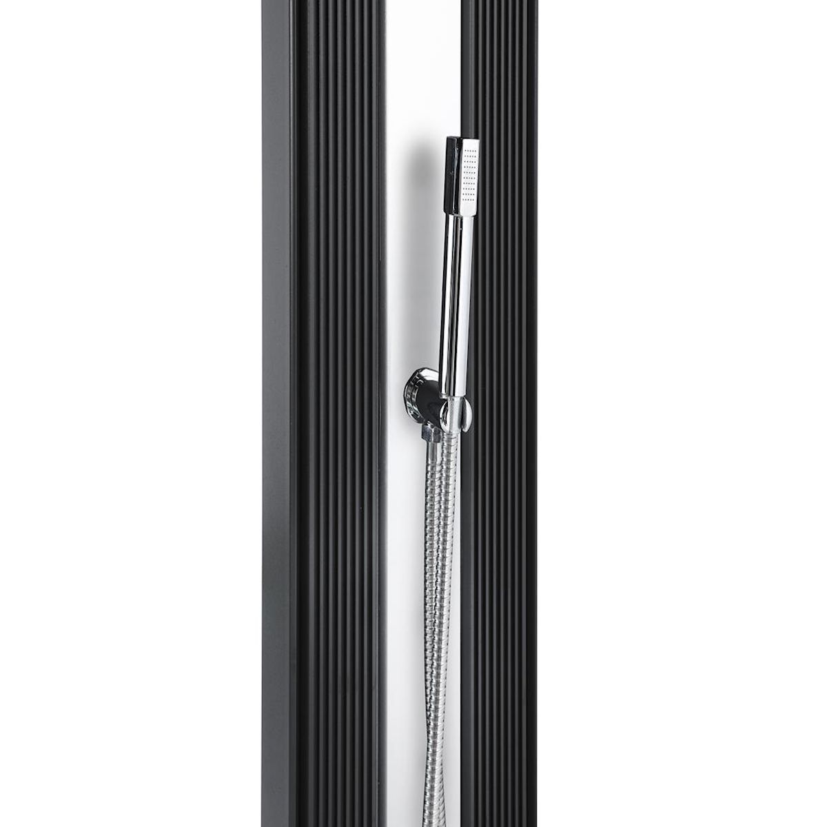 Formidra Douche solaire 40 L Dada Straight Anthracite habillage aluminium brossé - Formidra