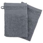 ATMOSPHERA 2 Gants de toilette - 15 x 21 cm. Coloris disponibles : Gris