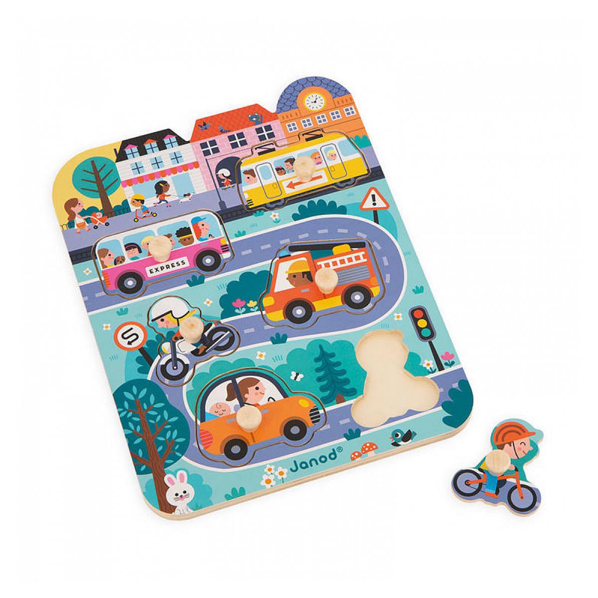 JANOD Puzzle en bois Dans la ville