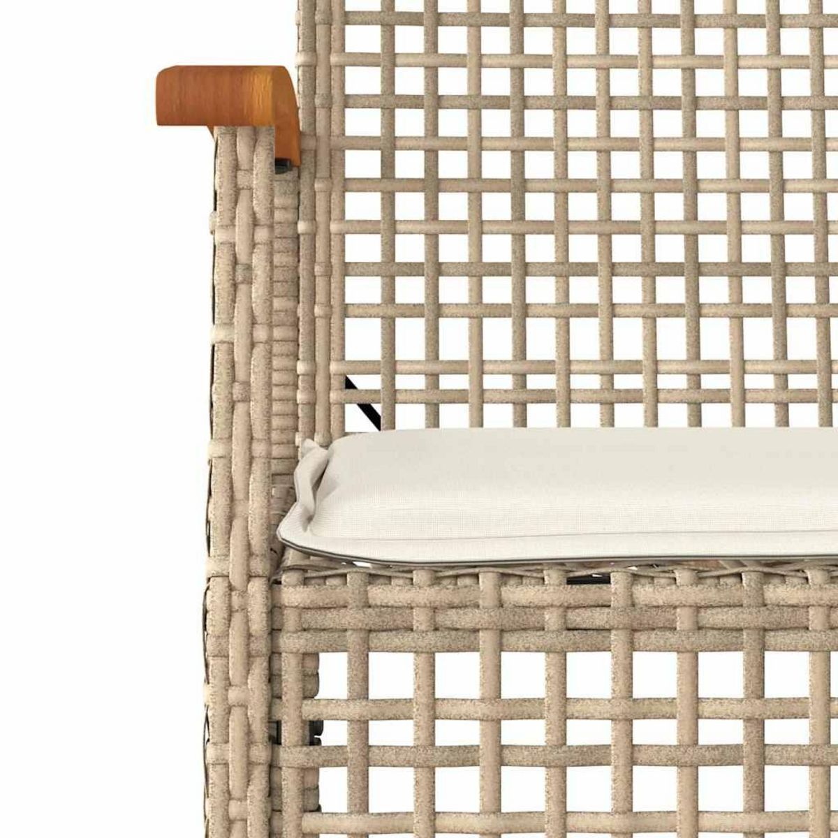 VIDAXL Ensemble a manger de jardin et coussins 3 pcs Beige poly rotin