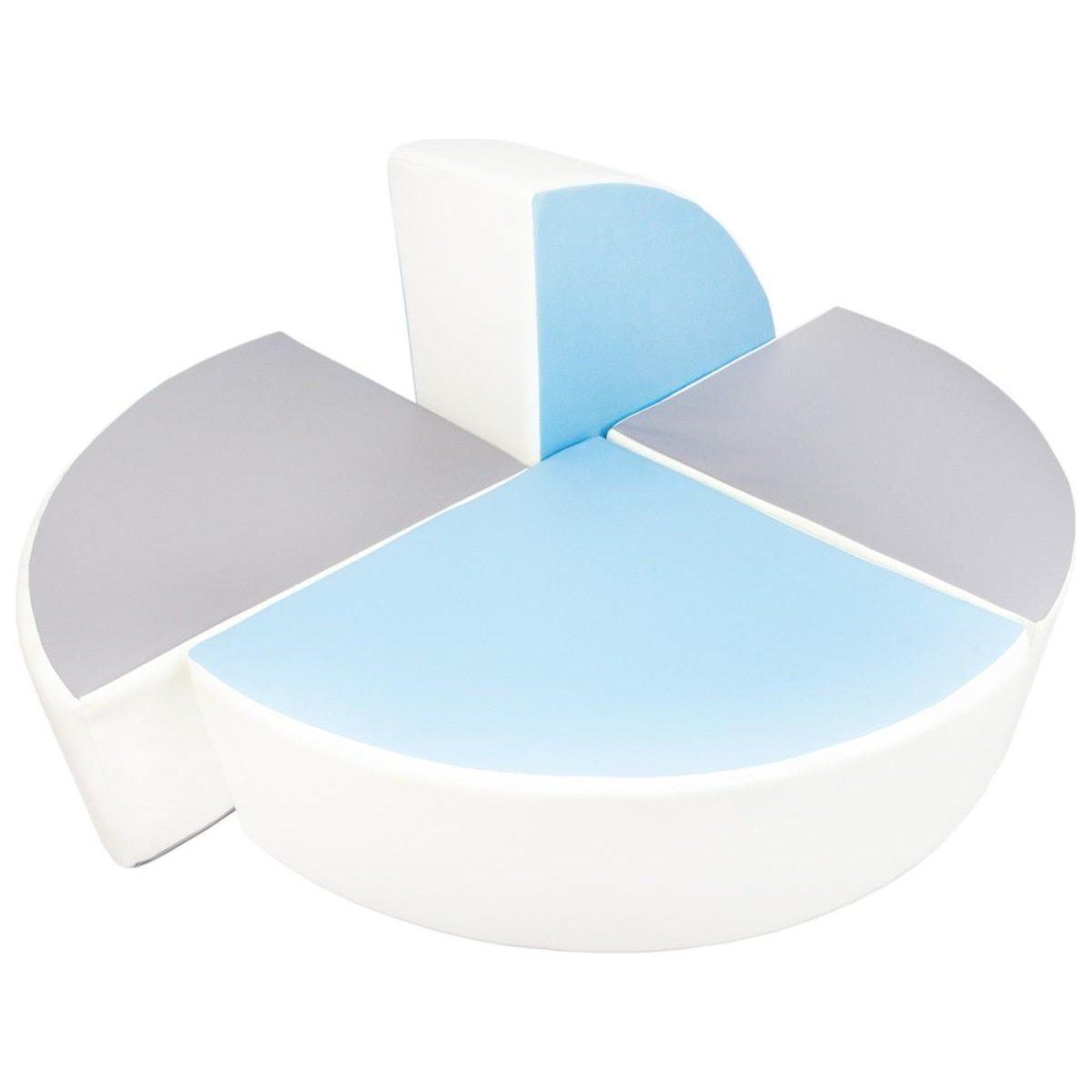 Voir la diapositive 2 : VELINDA Ensemble roue (4 grands blocs de mousse) — blanc, bleu clair, gris