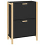 Voir la diapositive 2 : VIDAXL Armoire a chaussures Noir 57,5x33x80 cm Bois d'ingenierie