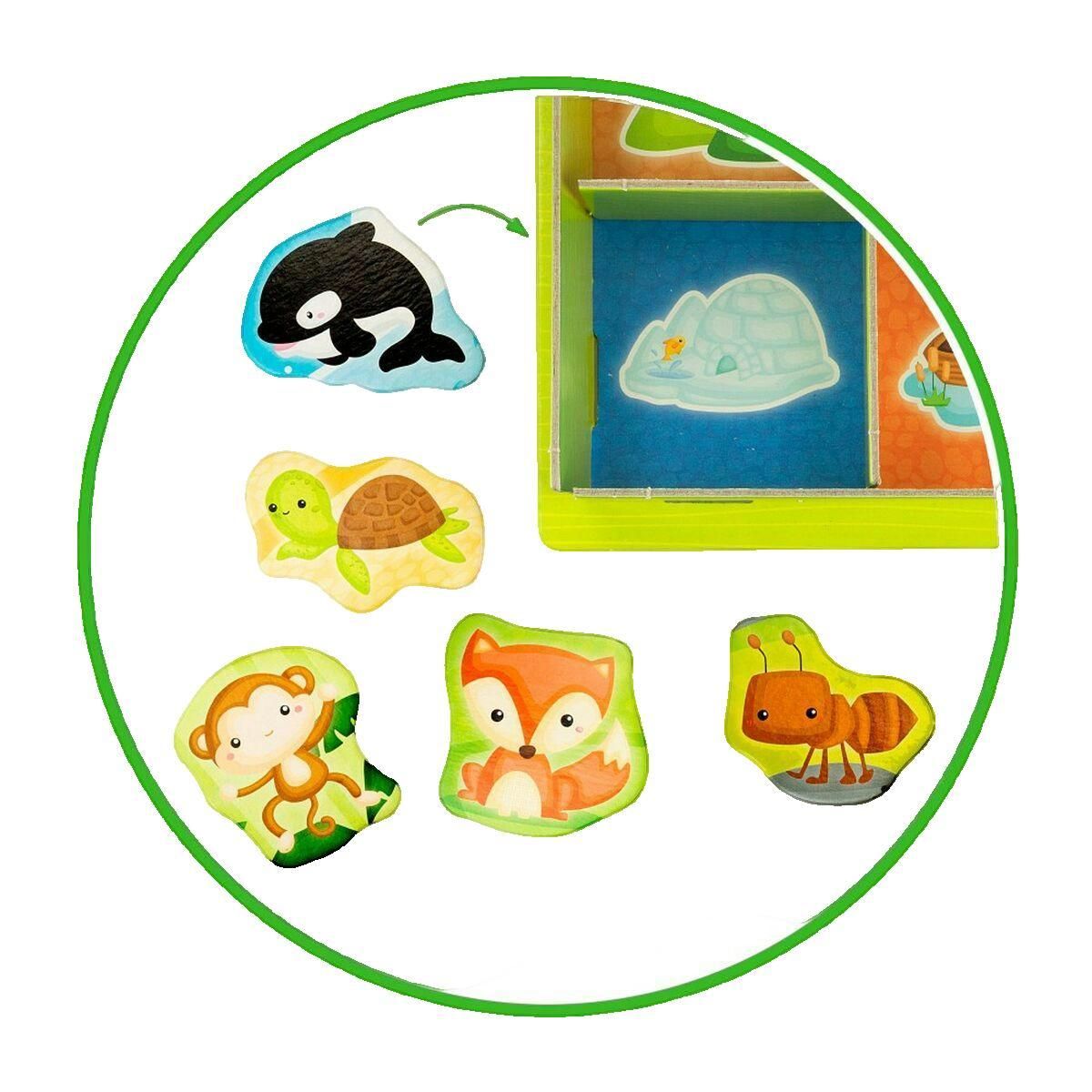 LISCIANI GIOCHI Jeu éducatif Montessori Lisciani Giochi Happy Animals multicolore