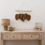 Voir la diapositive 3 : ATMOSPHERA Déco Murale Feuilles en Tissu  Odina  58cm Naturel