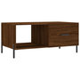 Voir la diapositive 2 : VIDAXL Table basse chene marron 90x50x40 cm bois d'ingenierie