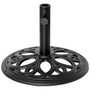 Voir la diapositive 4 : OUTSUNNY Pied de parasol design rosace aspect fer forgé poids net 11,5 Kg dia. 45 cm fonte noir