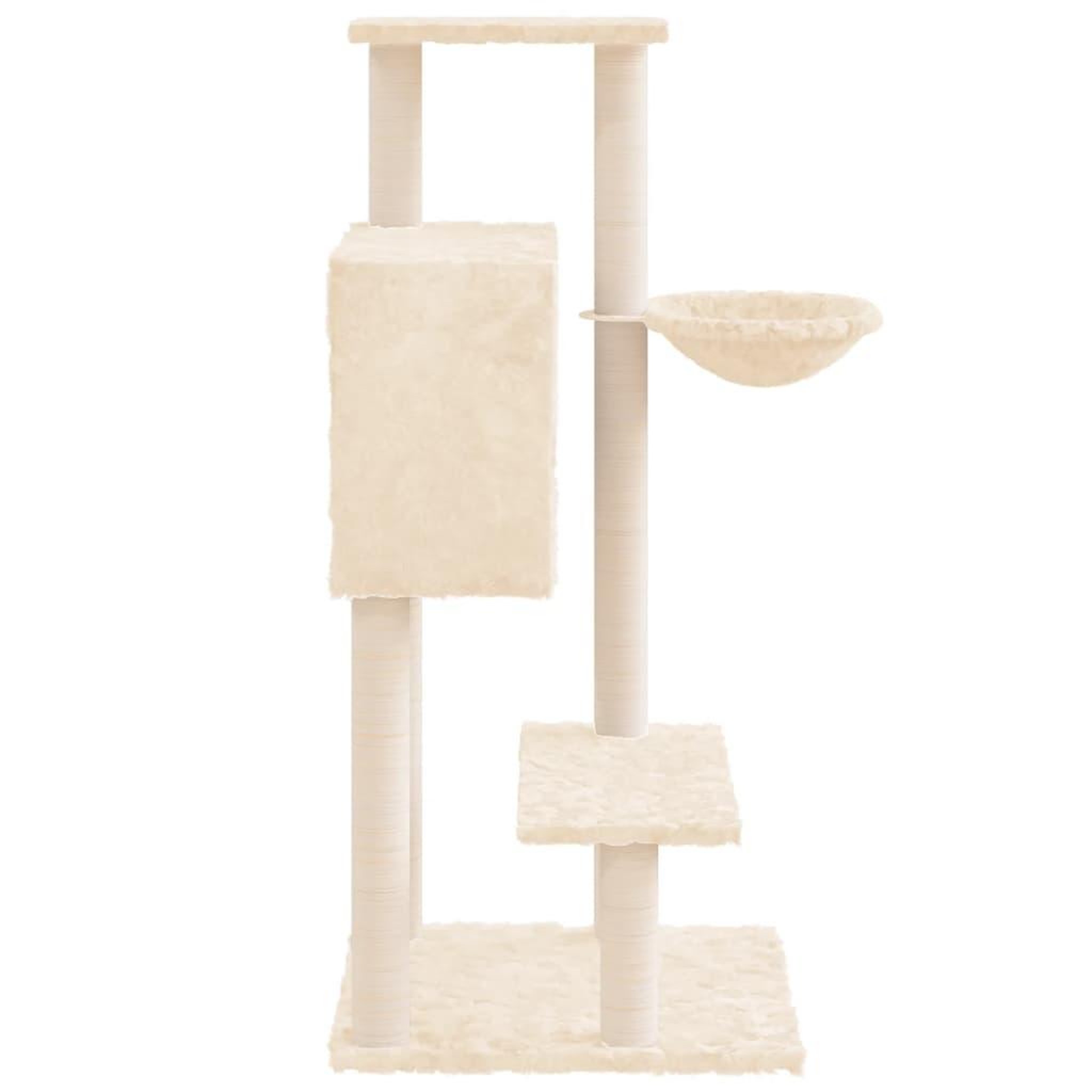 Voir la diapositive 5 : VIDAXL Arbre a chat avec griffoirs en sisal Creme 108,5 cm