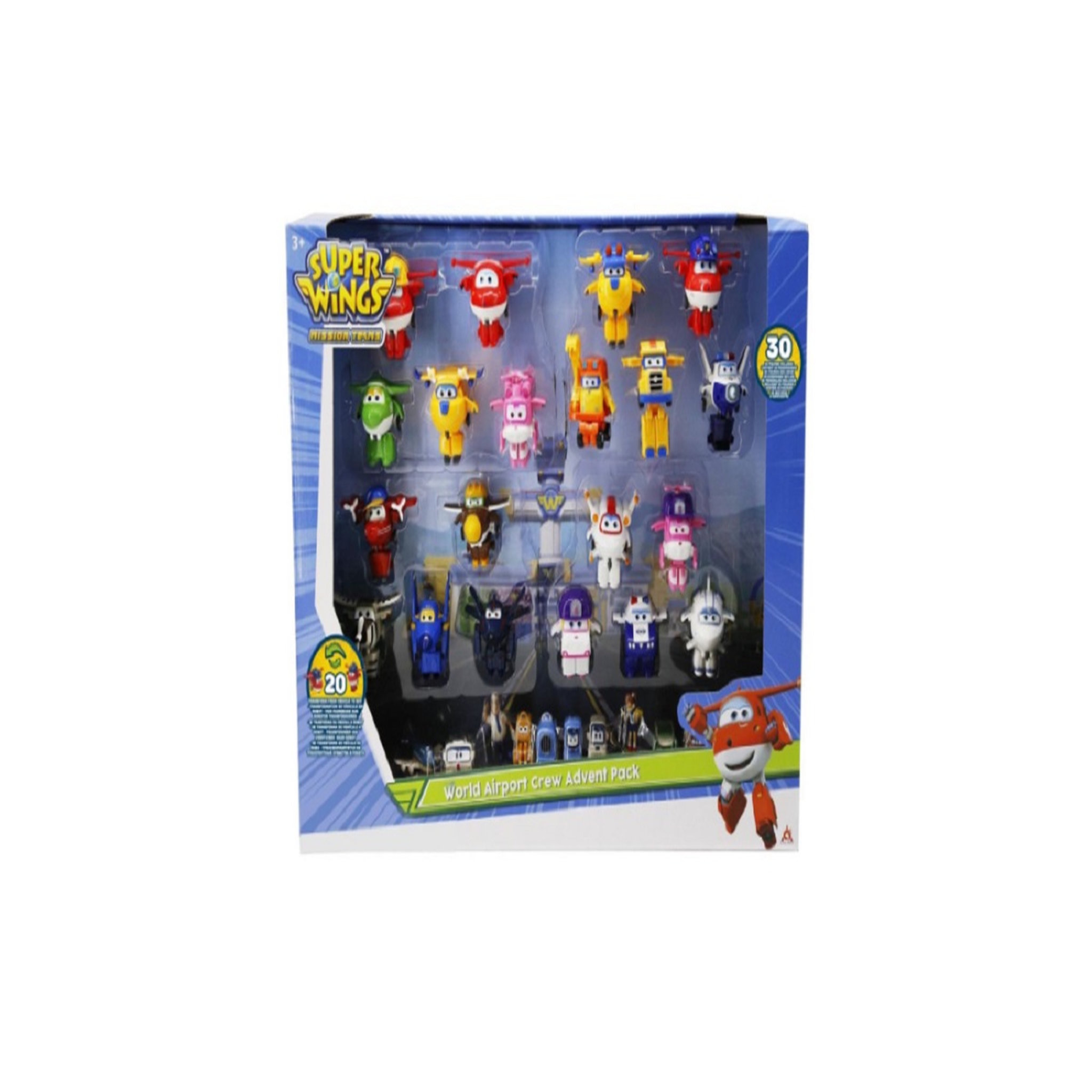 Voir la diapositive 1 : Auldey 30 figurines Super Wings Aeroport Aventure