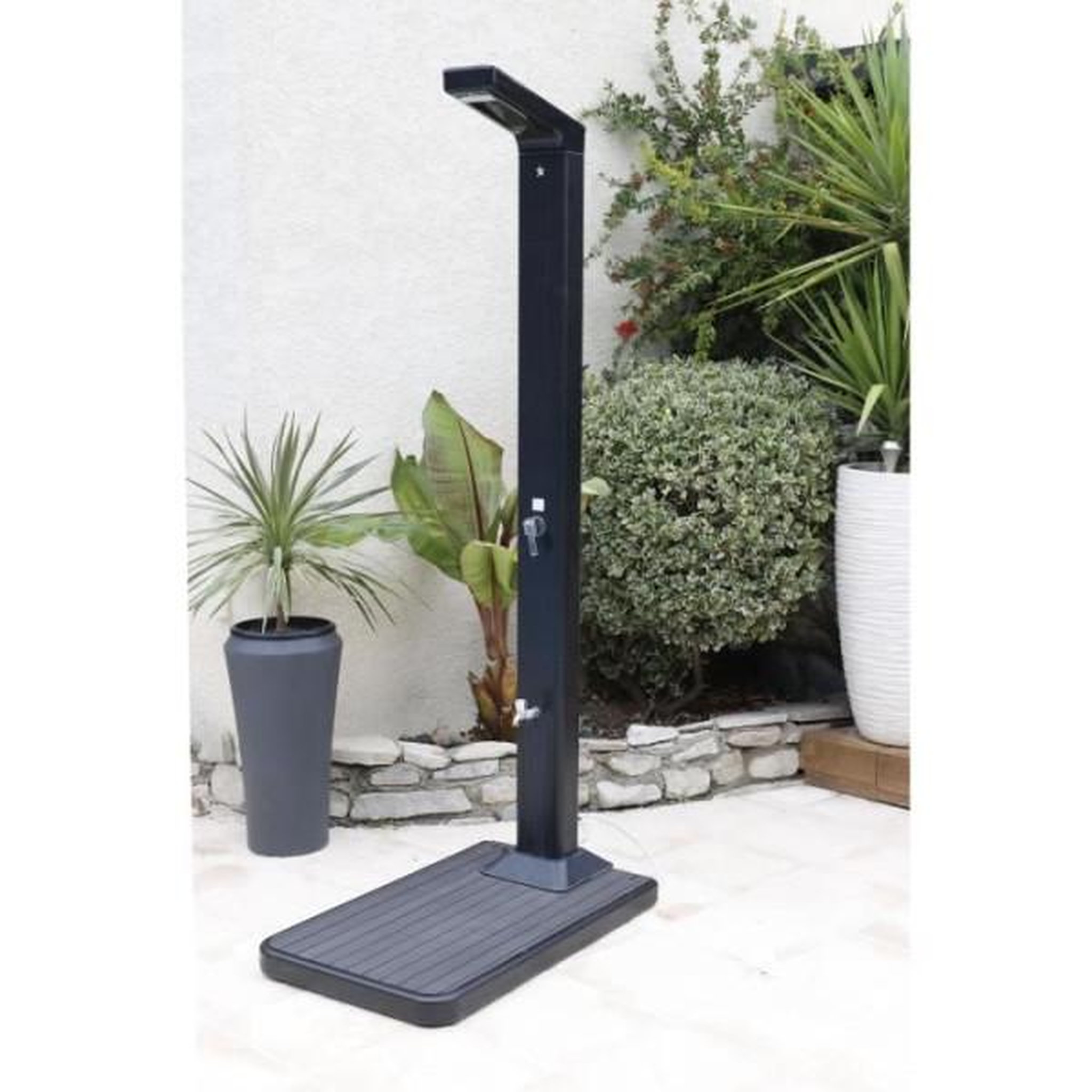Voir la diapositive 2 : Ubbink Support de douche solaire UBBINK - Réserve d'eau 20 litres - Anthracite