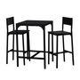 Voir la diapositive 3 : Set 1 table carrée + 2 chaises hautes L60 x P 60 x H87 cm BOOM
