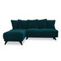 Voir la diapositive 6 : BEST MOBILIER Royal - canapé d'angle gauche - 4 places - convertible avec coffre - en velours