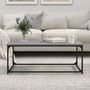 Voir la diapositive 3 : VIDAXL Table basse Sonoma gris 102x50x40 cm Bois d'ingenierie et fer