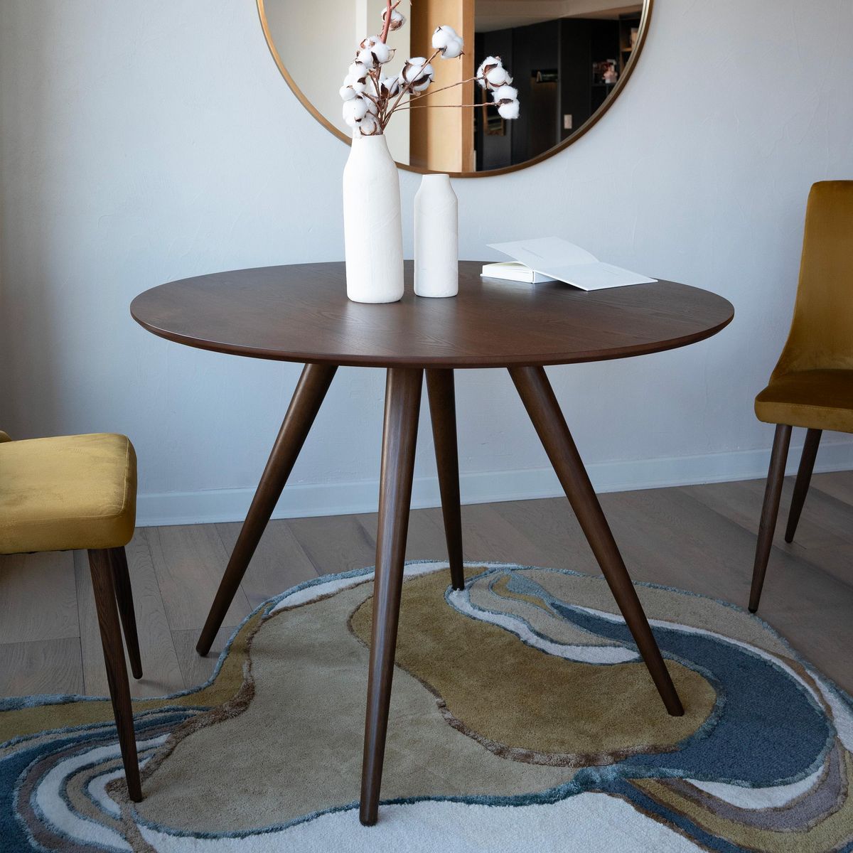 Rendez vous déco Table ronde 4 personnes en bois clair naturel D105 cm - Liwa