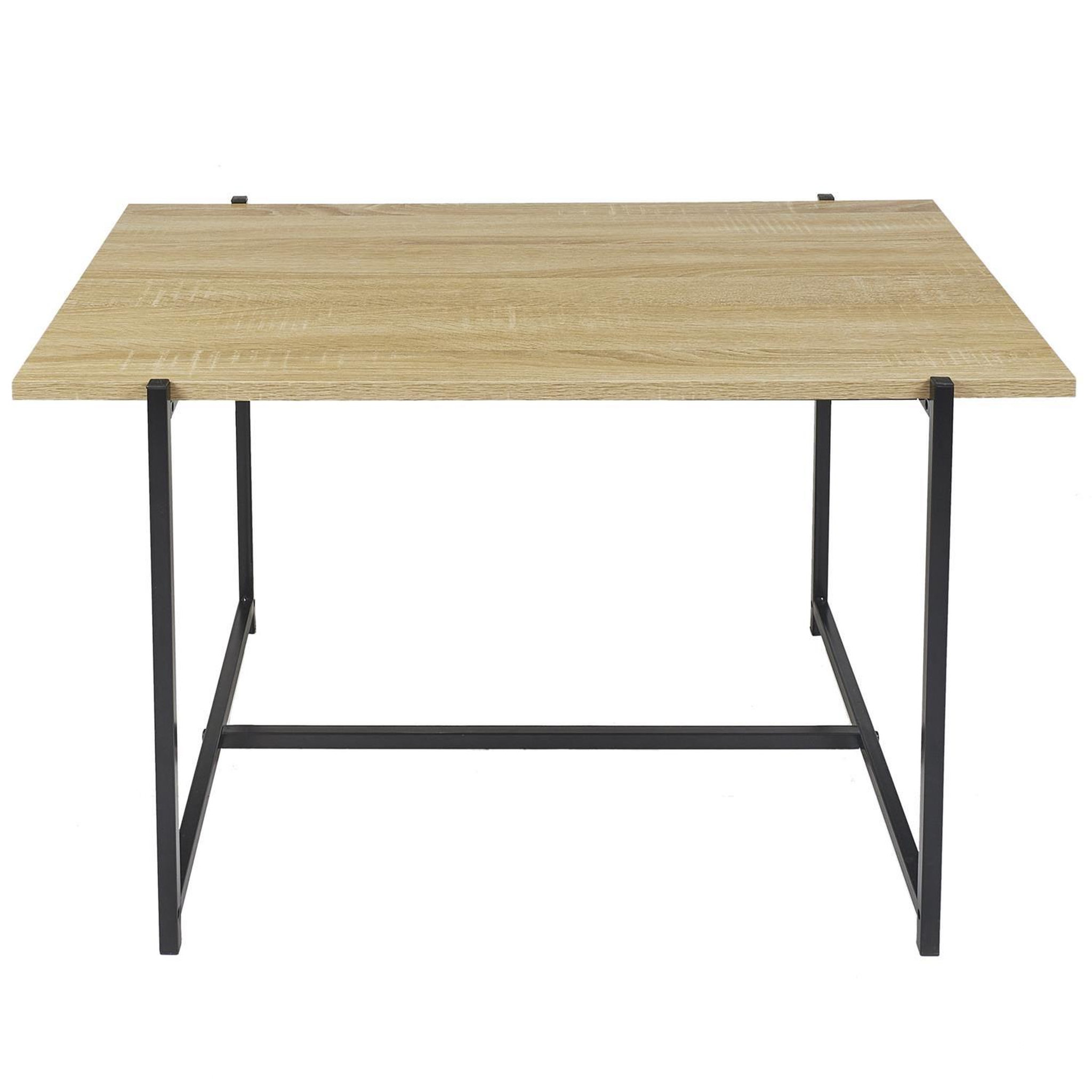 Voir la diapositive 3 : The Home Deco Factory Table basse en bois et métal kalo - marron et noir
