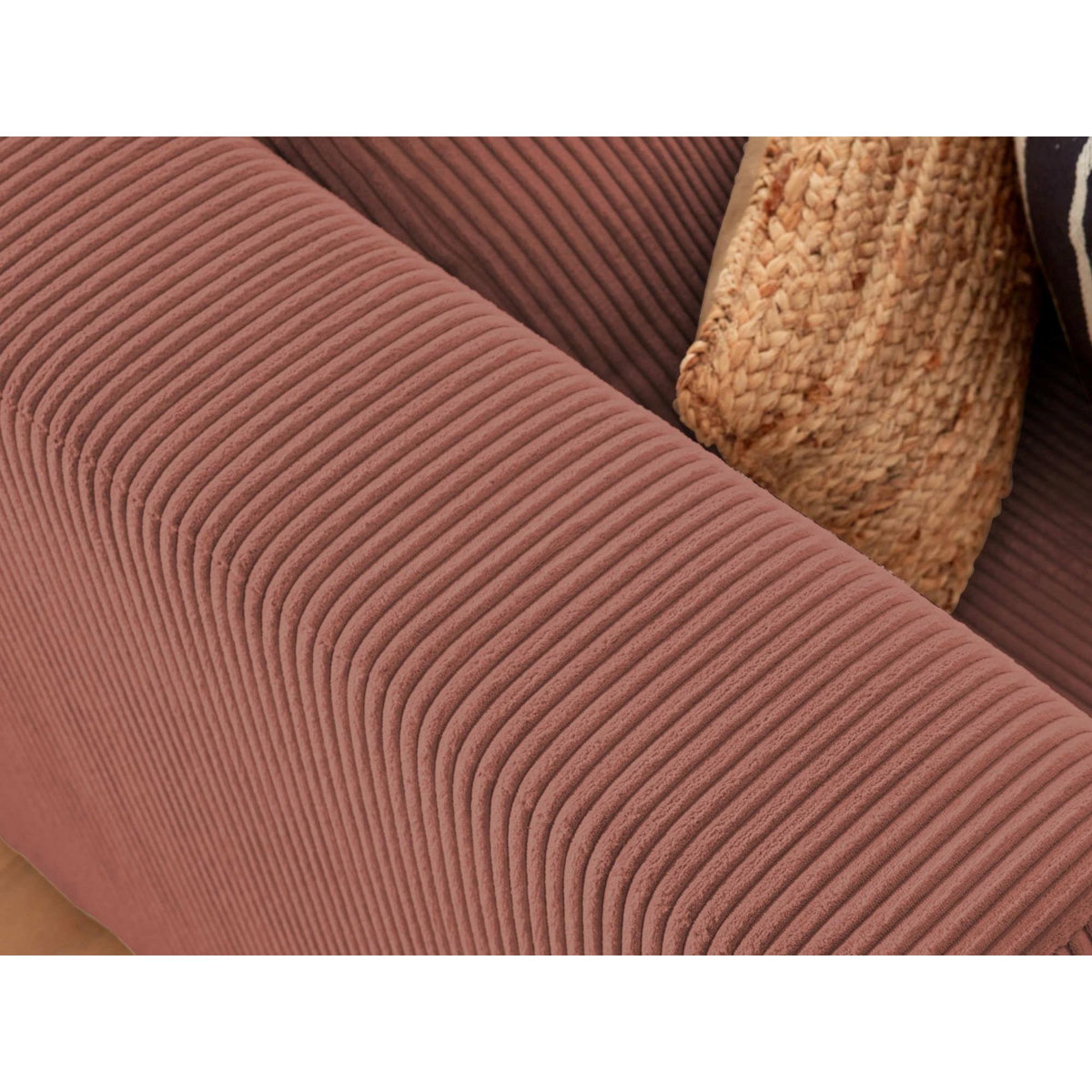 LISA DESIGN Victoire - canapé modulable d'angle droit - 5 places - en velours côtelé