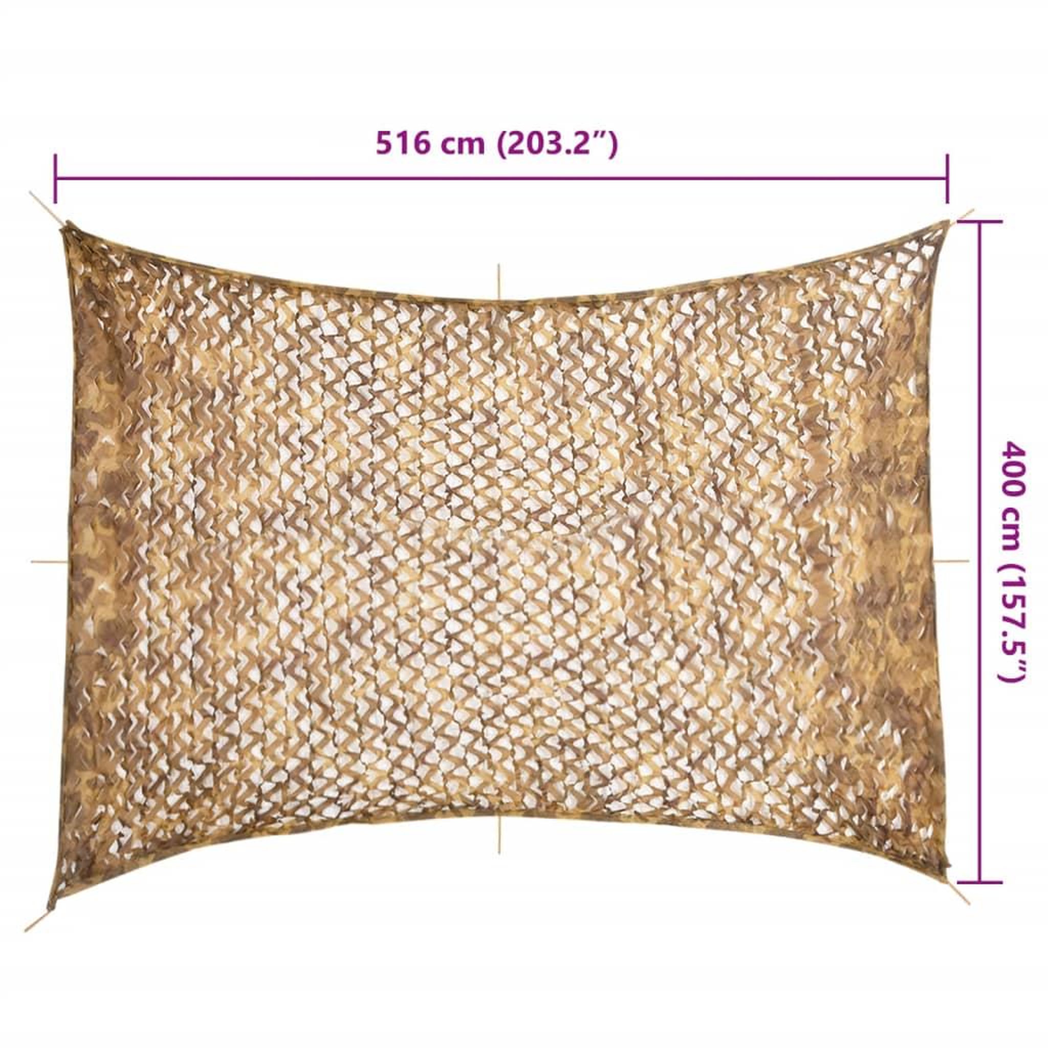 Voir la diapositive 6 : VIDAXL Filet de camouflage avec sac de rangement 516x400 cm sable