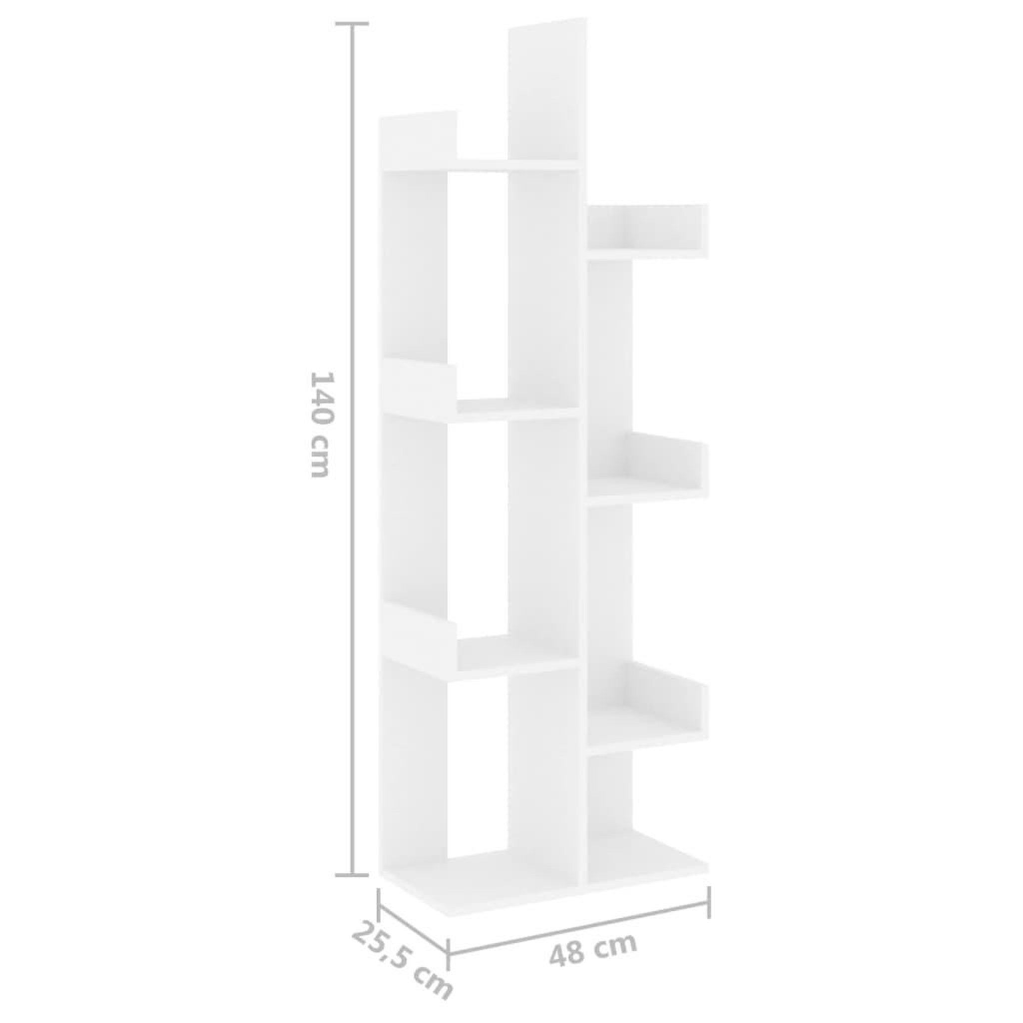 Voir la diapositive 6 : VIDAXL Bibliotheque Blanc 48x25,5x140 cm Bois d'ingenierie