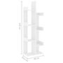 Voir la diapositive 6 : VIDAXL Bibliotheque Blanc 48x25,5x140 cm Bois d'ingenierie