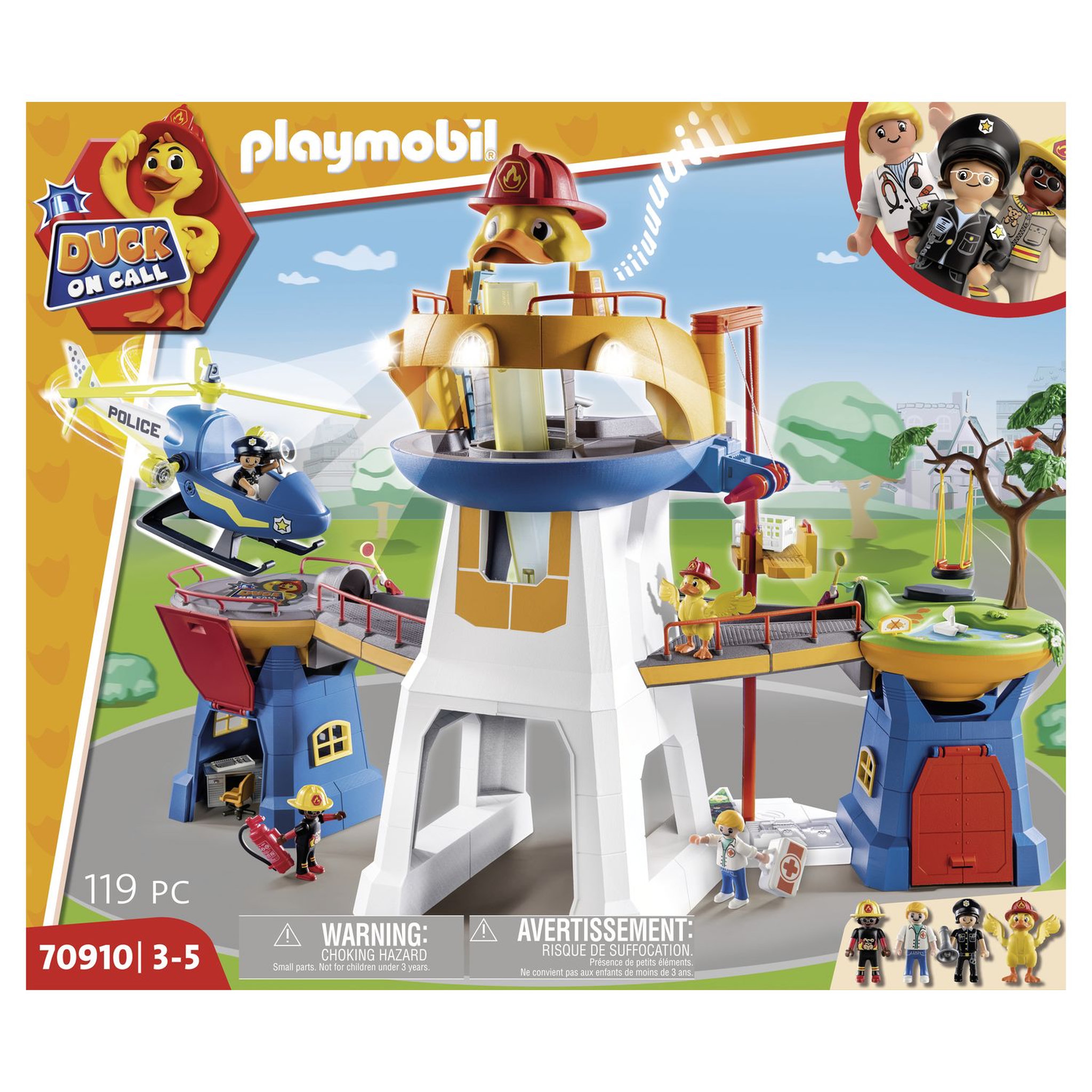 Voir la diapositive 2 : PLAYMOBIL 70910 - Duck on Call - Quartier général 