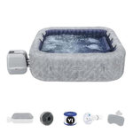 BESTWAY Spa gonflable BESTWAY - Lay-Z-Spa San Fransisco - Hydrojets - 230 x 230 x 71 cm - 5 a 7 places - Carré (couverture, 5 appuie-te