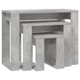 Voir la diapositive 2 : VIDAXL Tables gigognes 3 pcs Gris beton Bois d'ingenierie