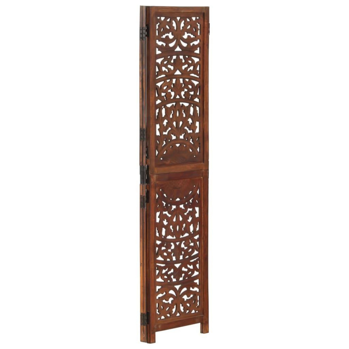 VIDAXL Cloison de separation 3 panneaux Marron 120x165cm Bois manguier